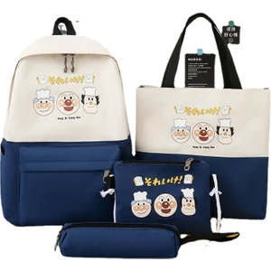 Dört Parça Çift Renkli Sırt Çantası (Yurt Dışından)