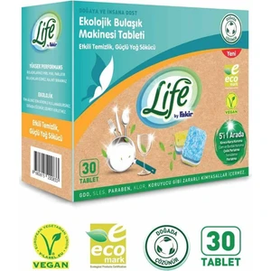 Life Ekolojik Bulaşık Makinesi Tableti 6 x 30'lu
