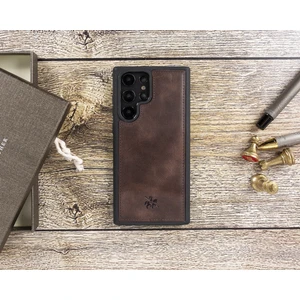 Samsung Galaxy S22 Ultra Lucca Deri Arka Telefon Kılıfı