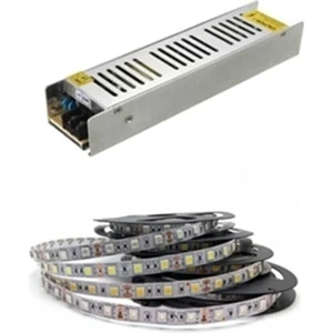 Şerit LED 5 Metre Beyaz+5 Amper Trafo 3 Çip Iç Mekan Double Pcb