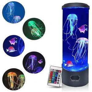 USB LED Denizanası Lav Lamba Ev Ofis Masası Başucu Ruh Gece Lambası (Yurt Dışından)