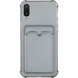 Samsung Galaxy Note 9 N960 Kılıf Silikon Şeffaf Kredi Kartlık Bölmeli Antişok Dört Köşe Darbe Korumalı