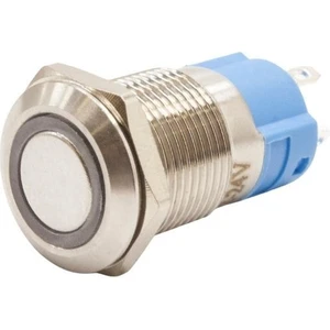 12A-P1Z-E 12MM Düz Anahtarlı Işıklı Metal Buton - Beyaz