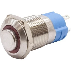 12A-G1Z-E 12MM Çıkık Anahtarlı Işıklı Metal Buton - Kırmızı