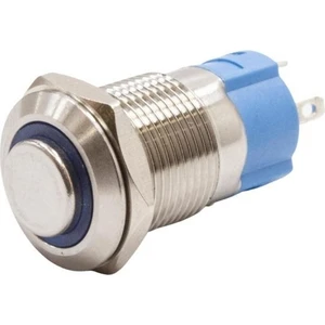 12A-G1Z-E 12MM Çıkık Anahtarlı Işıklı Metal Buton - Mavi