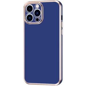 Iphone 12 Pro Max Parlak Kenarlı Bark Silikon Kılıf Ekran Koruyucu