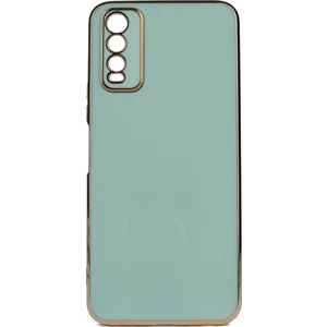 Vivo Y11S Parlak Kenarlı Bark Silikon Kılıf Ekran Koruyucu