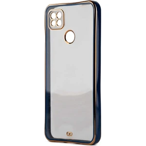 Xiaomi Redmi 9c Kılıf Köşeli Gold Şeffaf Kapak