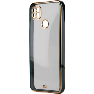 Xiaomi Redmi 9c Kılıf Köşeli Gold Şeffaf Kapak