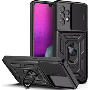 M.TK Moveteck A13 4g Uyumlu Kılıf Kamera Lens Korumalı Sürgülü Yüzüklü Armor Military Tank Kızaklı Zırh Mıknatıslı