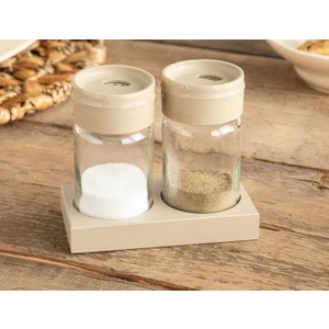 English Home Greta Cam 2'li Tuzluk - Bıberlık 105 ml Koyu Bej