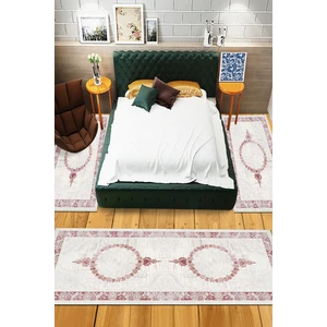 Napoli Home Dijital Baskılı Kaymaz Taban Yıkanabilir Göbekli 3'lü Yatak Odası Takım Halısı NHYO-HT-505