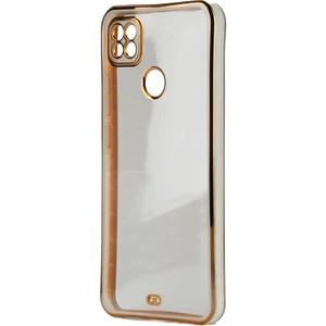 Xiaomi Redmi 9c Kılıf Köşeli Gold Şeffaf Kapak