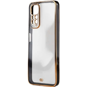 Xiaomi Redmi Note 11 Global Kılıf Köşeli Gold Şeffaf Kapak