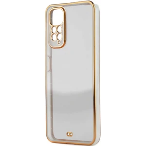 Xiaomi Redmi Note 11 Global Kılıf Köşeli Gold Şeffaf Kapak
