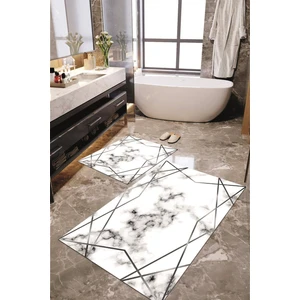 Napoli Home Dijital Baskılı Kaymaz Taban Yıkanabilir 2'li Banyo Paspası Halı Takımı NH-KLZT-HT-327