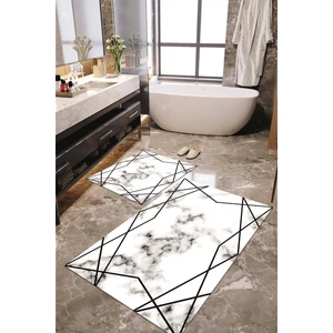 Napoli Home Dijital Baskılı Kaymaz Taban Yıkanabilir 2'li Banyo Paspası Halı Takımı NH-KLZT-HT-329