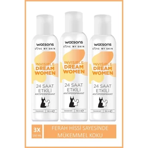Invisible Fresh 24 Saat Etkili Kadın Deodorant Sprey 150 ml x 3