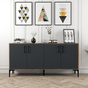 Variant Mobilya Kiev 160 cm Konsol - Ceviz / Antrasit