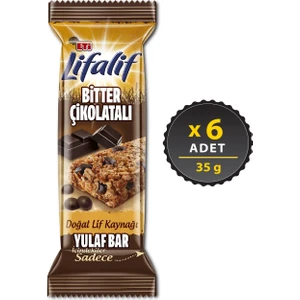 Lifalif Bitter Çikolatalı Yulaf Bar 35 g x 6 Adet
