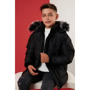 Içi Peluş Astarlı Çıkarılabilir Kapüşonlu Cepli Kışlık Mont Erkek Çocuk Mont 5760022
