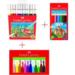 Keçeli Kuru ve Pastel Boya Seti 12'li