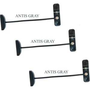 Çelik Halatlı Pvc-Pencere Çocuk Emniyet Kilidi Andezit Gri (5 Ad.)