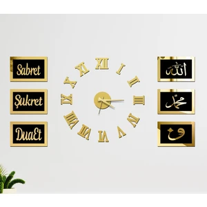 Wooden Factory Siyah Zemin Altın Pano - Wf