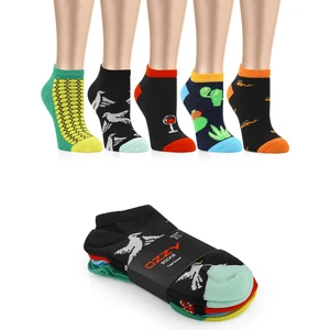 Ozzy Socks 5 Çift Eğlenceli Desenler Kadın Patik Çorap OZZYP005