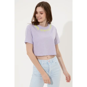 U.S. Polo Assn. Kadın Lila T-Shirt 50248144-VR034