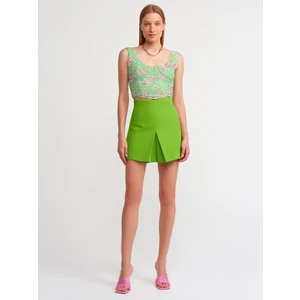 70347 Pileli Şort Etek-Fıstık Y.