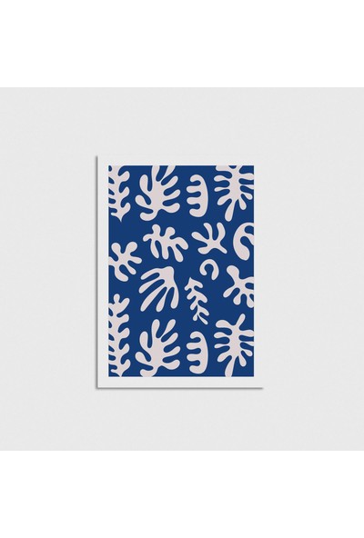 Domiruss Blue Coral - Çerçevesiz Poster Duvar Dekorasyonu