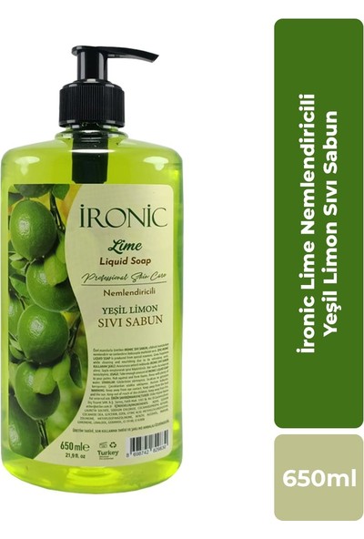 Ironic Lime Nemlendiricili Yeşil Limon Sıvı Sabun 650ML