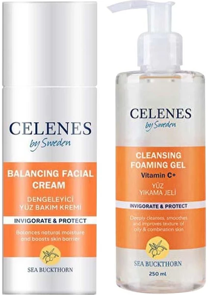 Celenes By Sweden Temizleme Jeli 250 ml ve Dengeleyici Yüz Kremi 50 ml