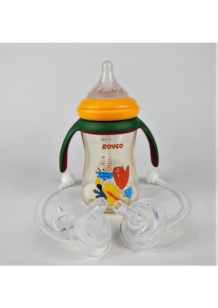 Tritan Pipetli Bebek Su Matarası 270ML N1034 Sarı Yeşil