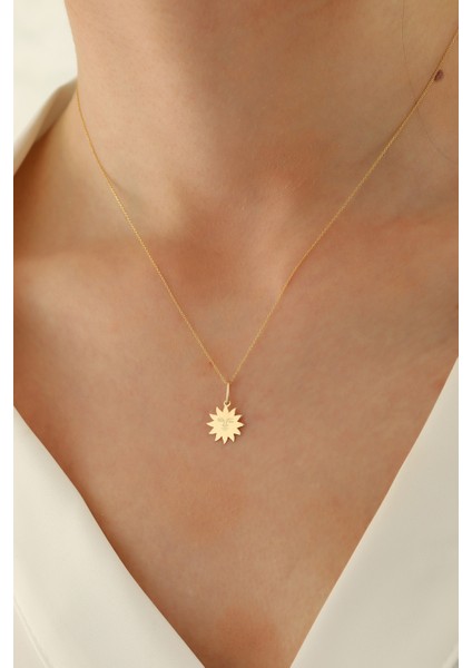 14 Ayar Altın Forze Zincir Güneş Kolye