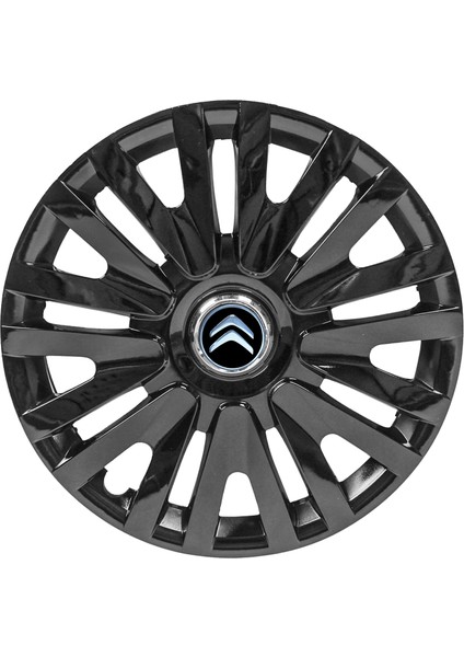 Citroen Zx 13 Inç Jant Kapağı Amblemli Piano Black 4'lü Set 207