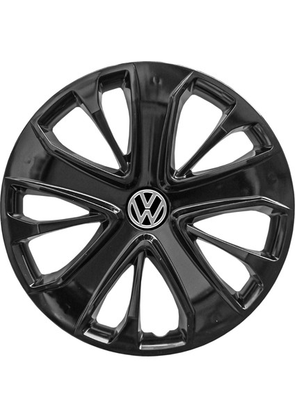 Volkswagen Caddy 15 Inç Jant Kapağı Amblemli Piano Black 4 Adet 1 Takım 215