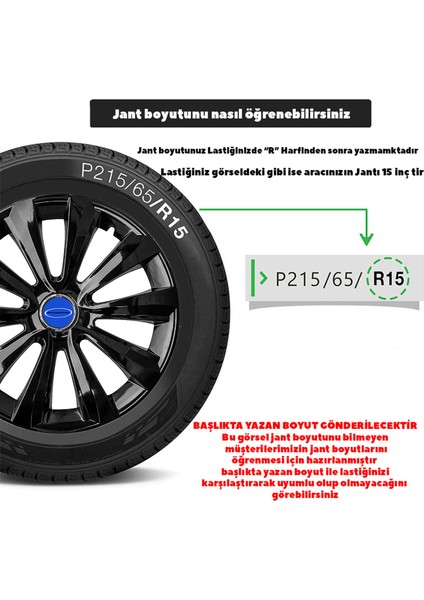 Ford Fiesta Van 16 Inç Jant Kapağı Amblemli Piano Black 4 Adet 1 Takım 214