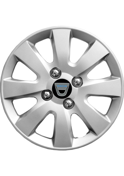 Dacia Logan 15 Inç Jant Kapağı Amblemli Gri 4'lü Set 127