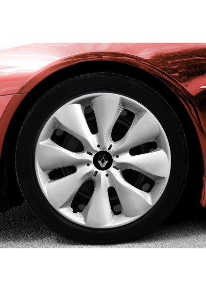 Renault Fluence 15 Inç Uyumlu Jant Kapağı Amblemli Gri 4 Adet 1 Takım 133