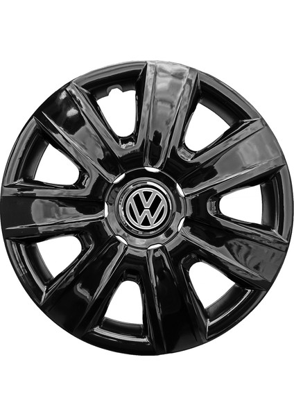 Volkswagen Polo 13 Inç Uyumlu Jant Kapağı Amblemli Piano Black 4 Adet 1 Takım 204