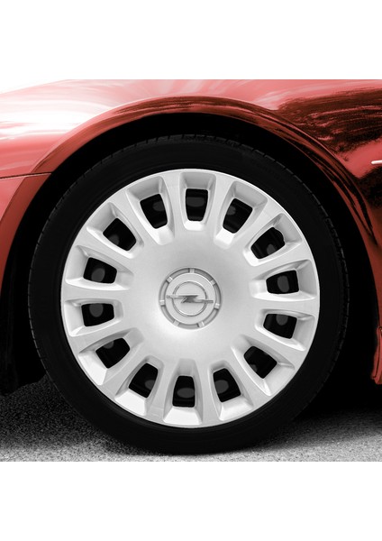 Opel Astra F 14 Inç Uyumlu Jant Kapağı Amblemli Gri 4 Adet 1 Takım 144