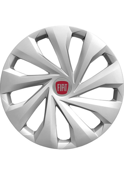 Fiat Linea 15 Inç Uyumlu Jant Kapağı Amblemli Gri 4'lü Takım 130