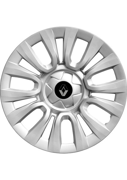 Renault Clio 15 Inç Jant Kapağı Amblemli Gri 4'lü Set 109