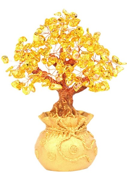 F Fityle Feng Shui Servet Şans Ağacı Sarı Getir (Yurt Dışından)