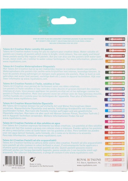 Art Creation : Sulandırılabilir Yağlı Pastel Boya Seti : 24 Renk modelleri
