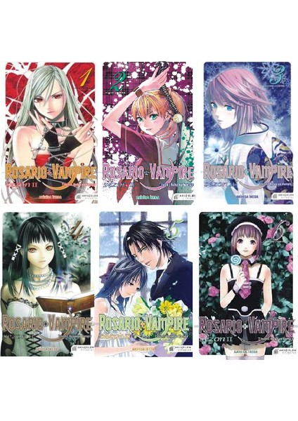 Rosario + Vampire Tılsımlı Kolye ve Vampir 2. Sezon 1-2-3-4-5-6. Ciltler Manga Seti
