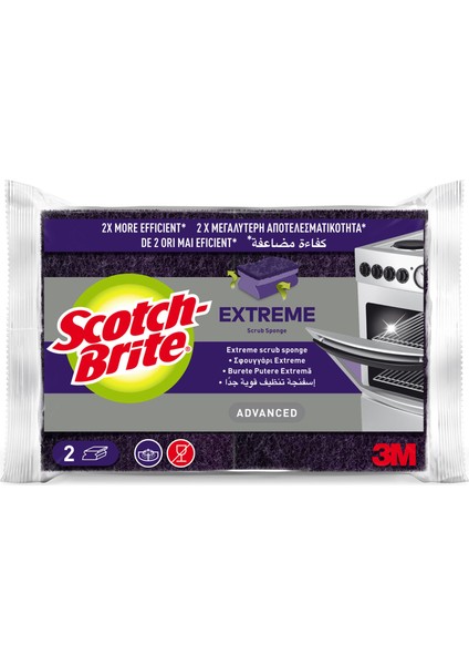 Scotch Brite Extreme Bulaşık Süngeri Tırnak Koruyucu 2 Adet