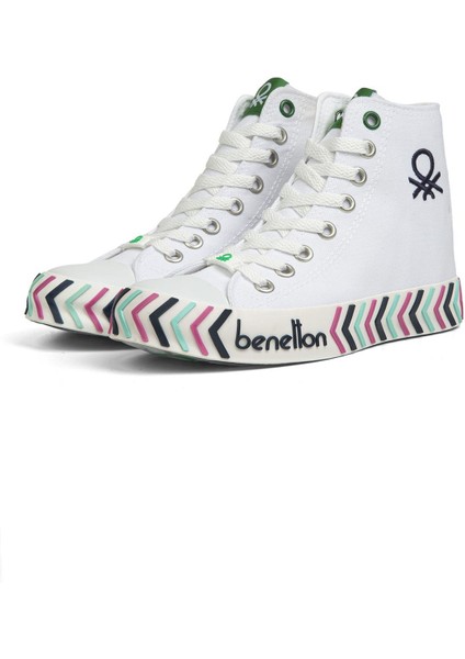 ® | BN-30625-3374 Beyaz Lacivert - Kadın Spor Ayakkabı